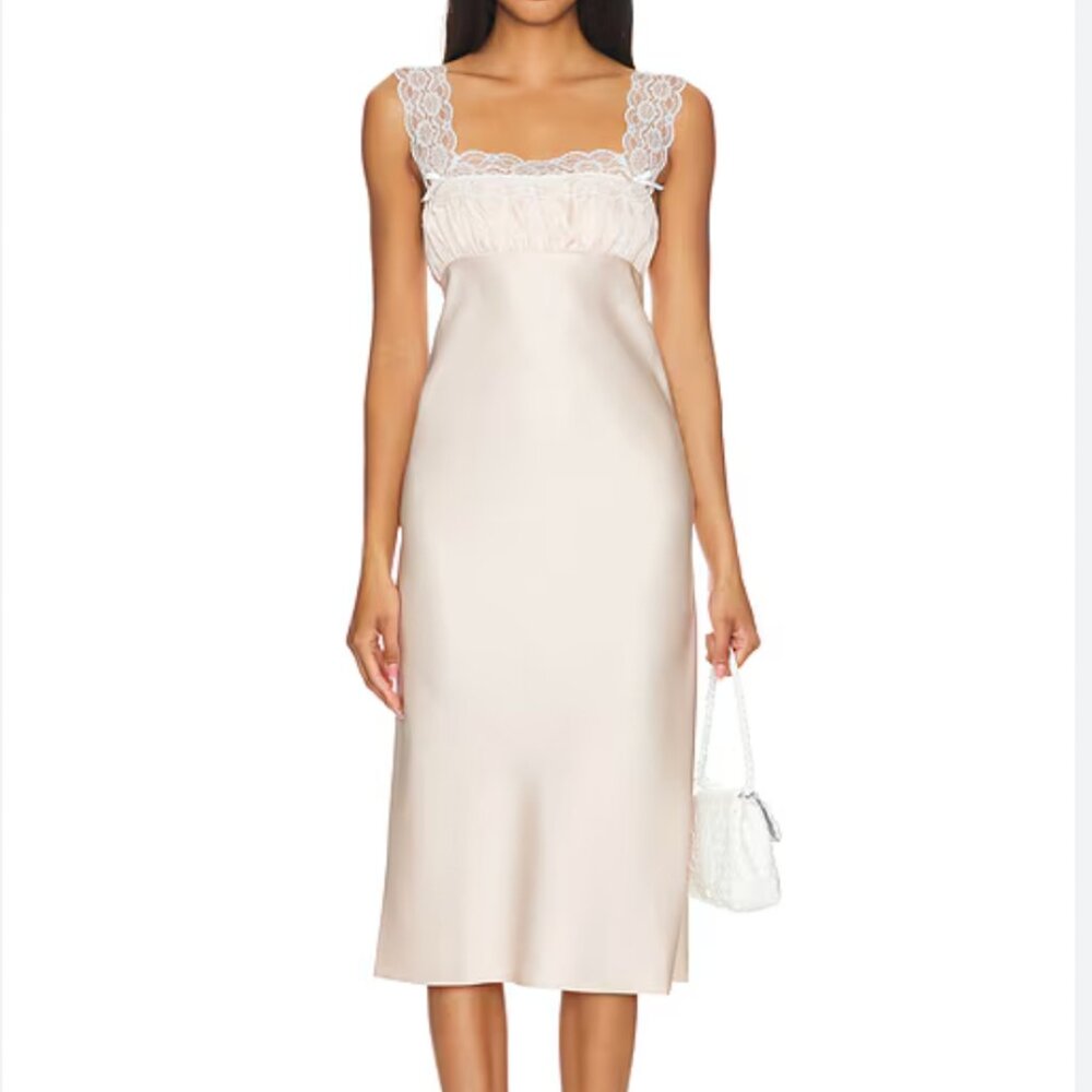 Lorna Midi Dress MAJORELLE blush